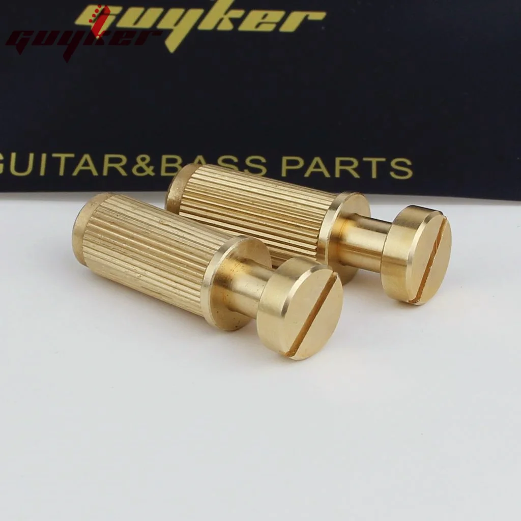 2 Piece Tune-O-Matic Bridge Brass Tailpiece Stud/Post And Anchor For Electric Guitar