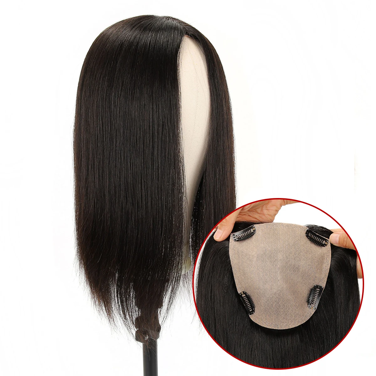 

TP34 - 5.5 x 6 Silk Top Hair Toppers 16" Natural Hair Topper Hair Prosthesis Woman Chinese Cuticle Remy Human Hair