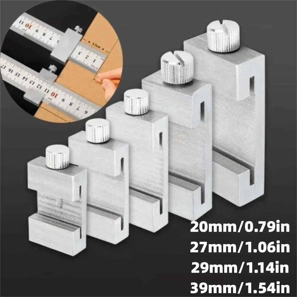 Steel Positioning Limit Block Adjustable Durable Measuring Marking Gauge Lightweight Ruler Positioning Block Line Marking