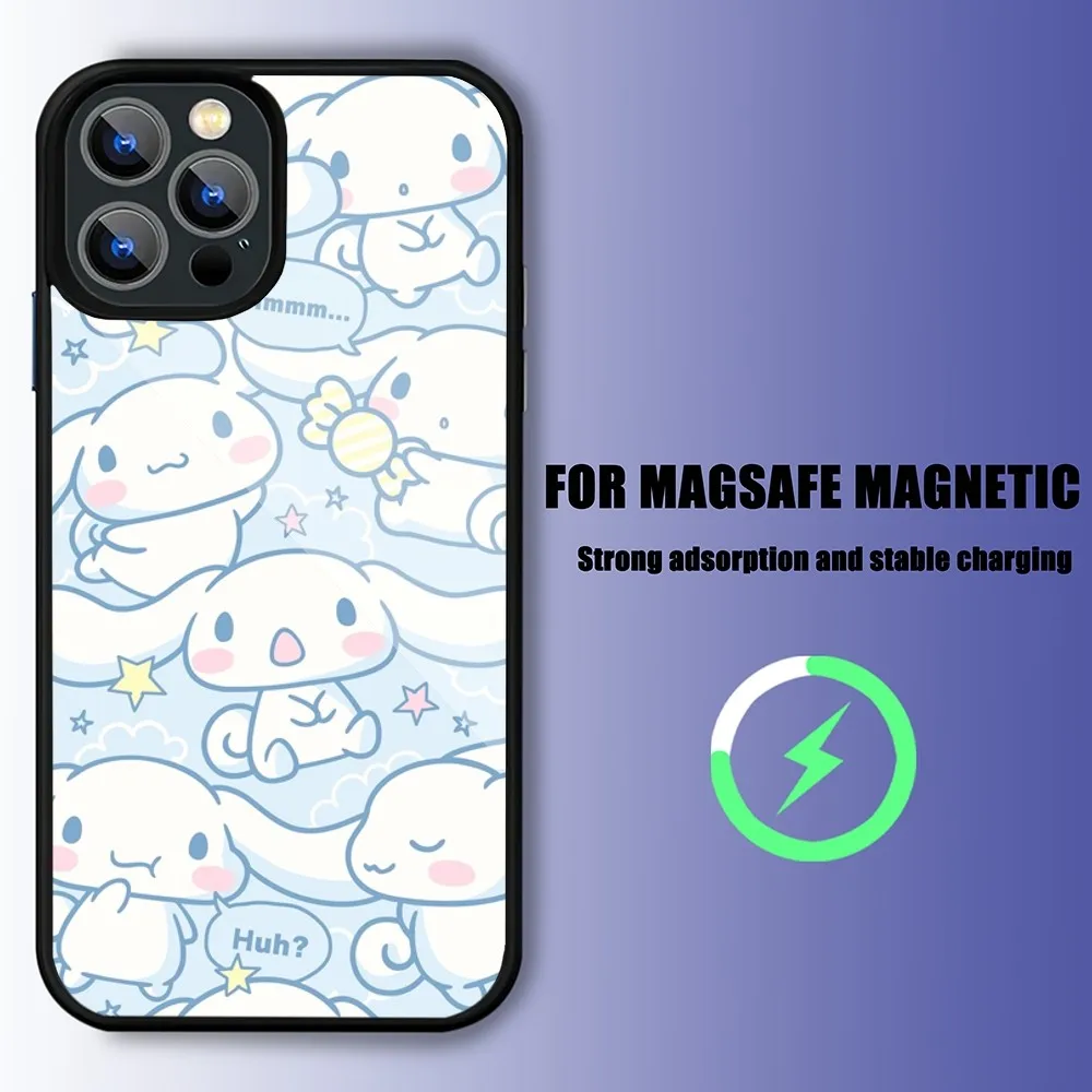 MINISO Sanrio Cinnamoroll Phone Case For iPhone 15 14 13 11 12 Pro Max 14 Plus 15 Pro Max For Magsafe Phone Cover