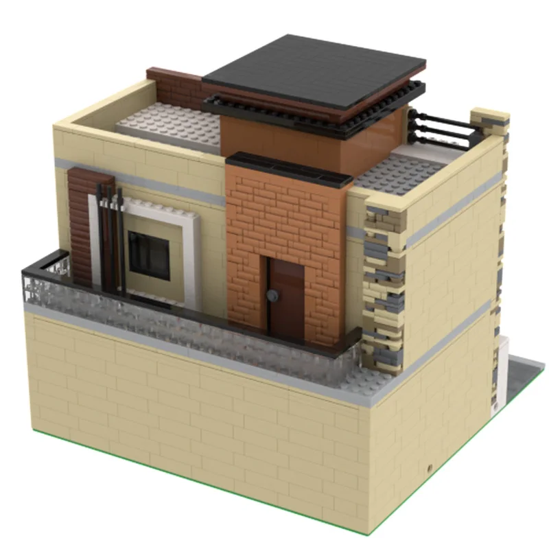 2219 PCS MOC Luxus Freistehendes Haus Modulare Bausteine Moderne Architektur Modell Display Spielzeug Kinder DIY Montage Geburtstag Geschenk