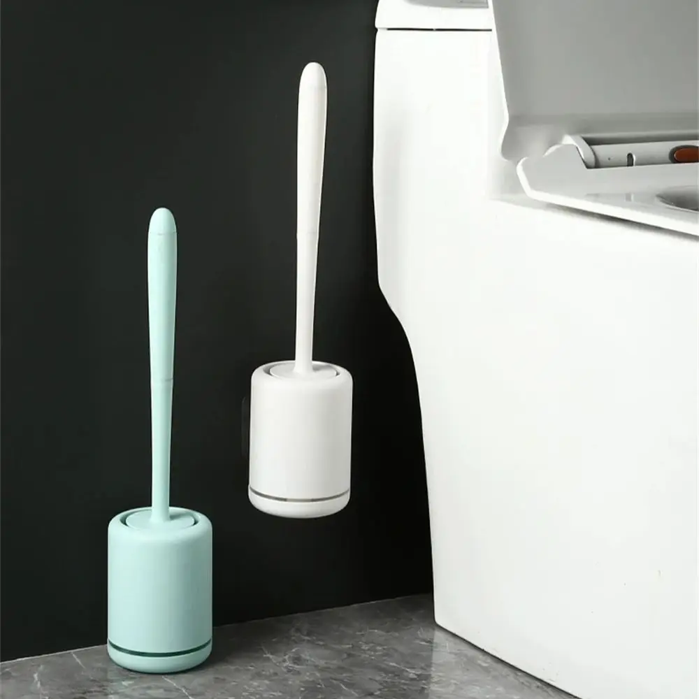 가정용 긴 손잡이 화장실 브러시 욕실 조명 럭셔리 죽은 각도 청소 도구 없음 내구성 벽 마운트 워시 화장실 브러시 세트