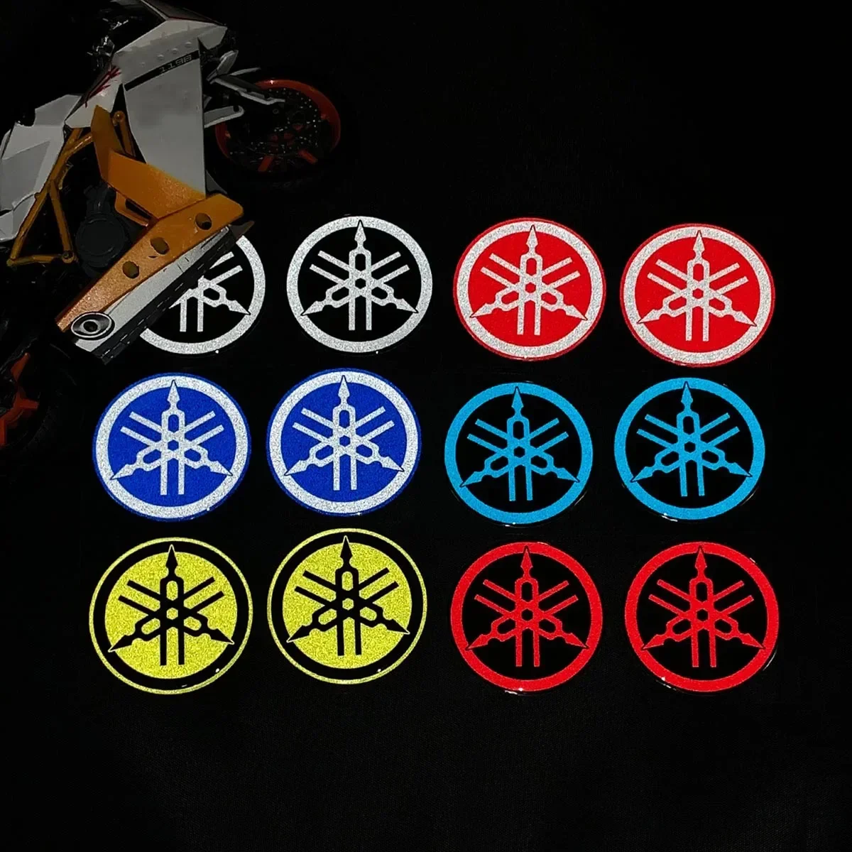 

Yamaha 3D Car Logo Reflective Waterproof Suitable for Xunying Qiaoge I125 Modified Racing Car Decorative Soft Adhesive Sticker