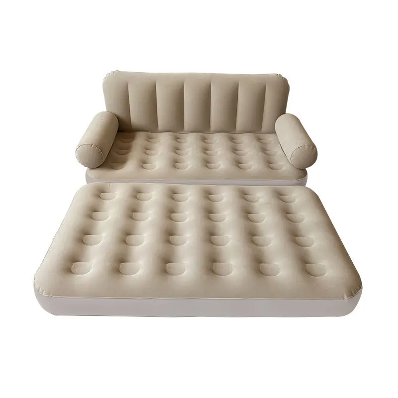 Modern Air Inflatable Sofa Flocked Material Comfortable Sofa Bed CN