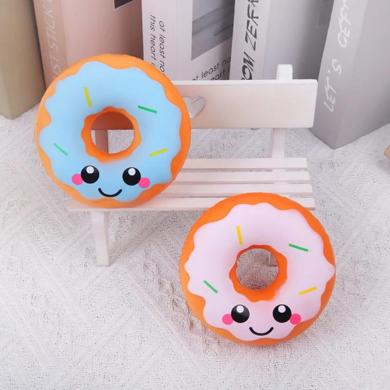 New Popular Squishy Toy Wet Soft Slow Rebound Decompression Toy Simulated Food Donuts Stress-relief Mochi Fidget Toy Gift
