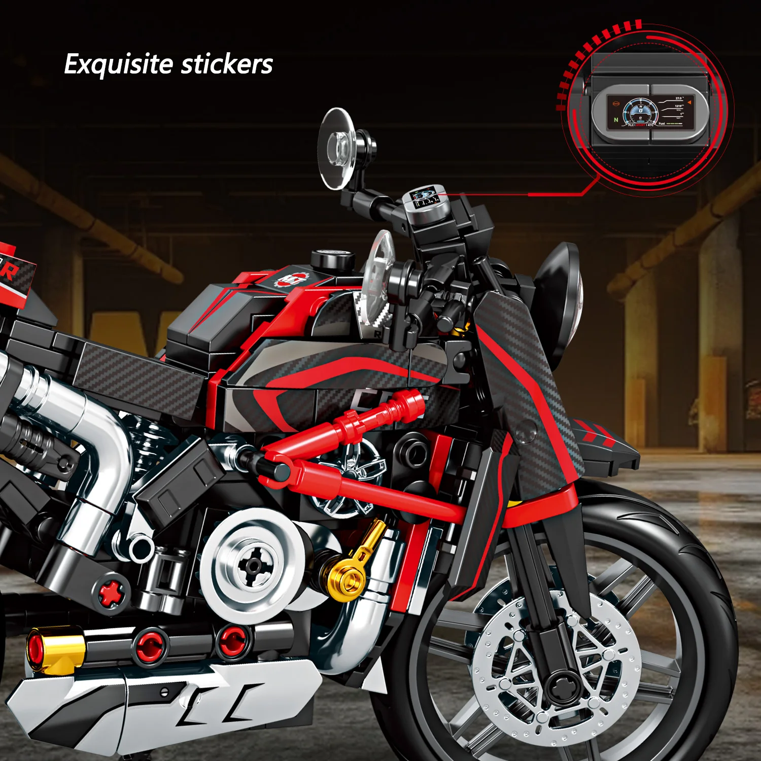 Motorcycle Building Blocks Set, Racing Superbike Model, DIY Assembly Collectible Moto Toy, Christmas Gift