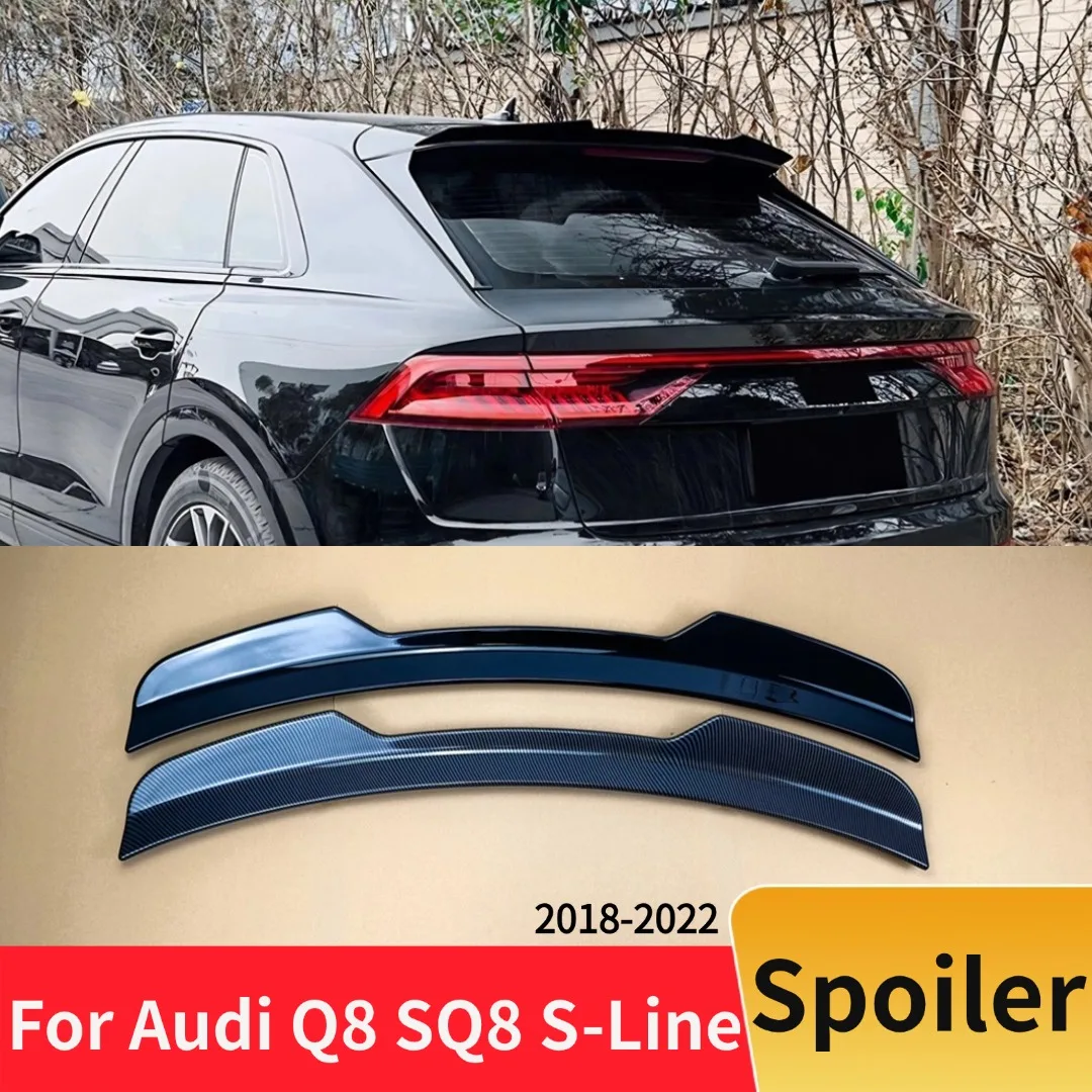 

Rear Wing Roof Spoiler Boot Lip Air Deflector Tuning Accessories ABS For 2018-2022 Audi Q8 SQ8 S-Line Glossy Black Carbon Look