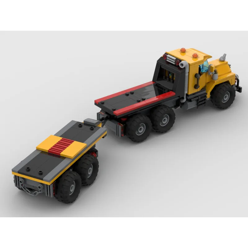 

MOC-128351 Новый городской грузовик для бездорожья с прицепом, 554 детали, MOC, креативный подарок для мальчиков на день рождения и Новый год