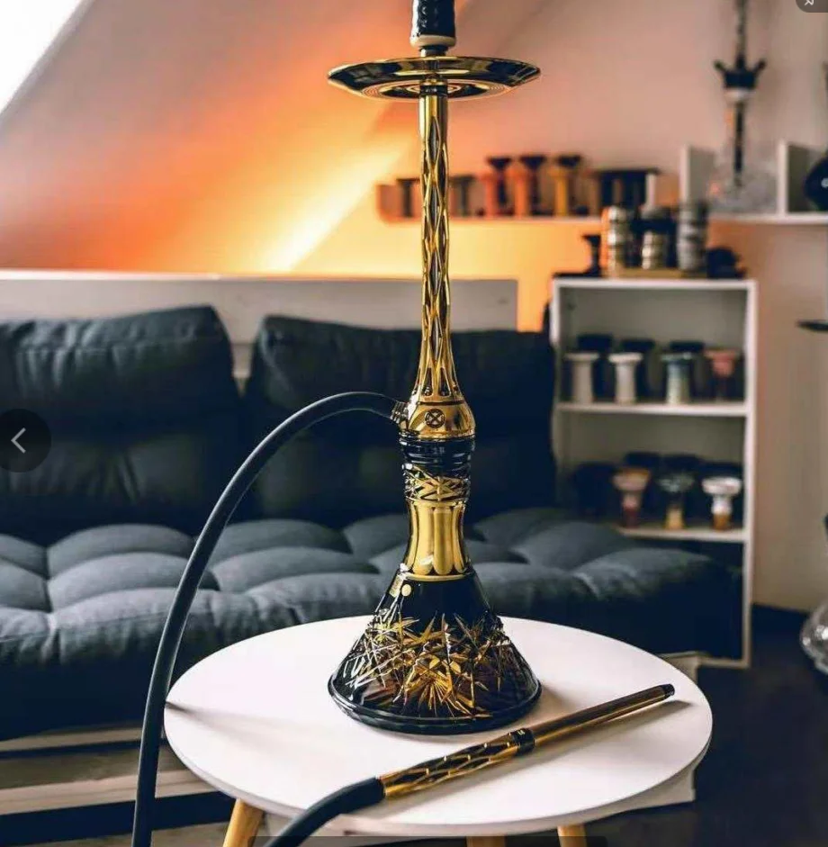 

Hot Sale Hookah High Quality Shisha Set Blade Hookah Unique Silver Aluminum Luxury Hookah Set