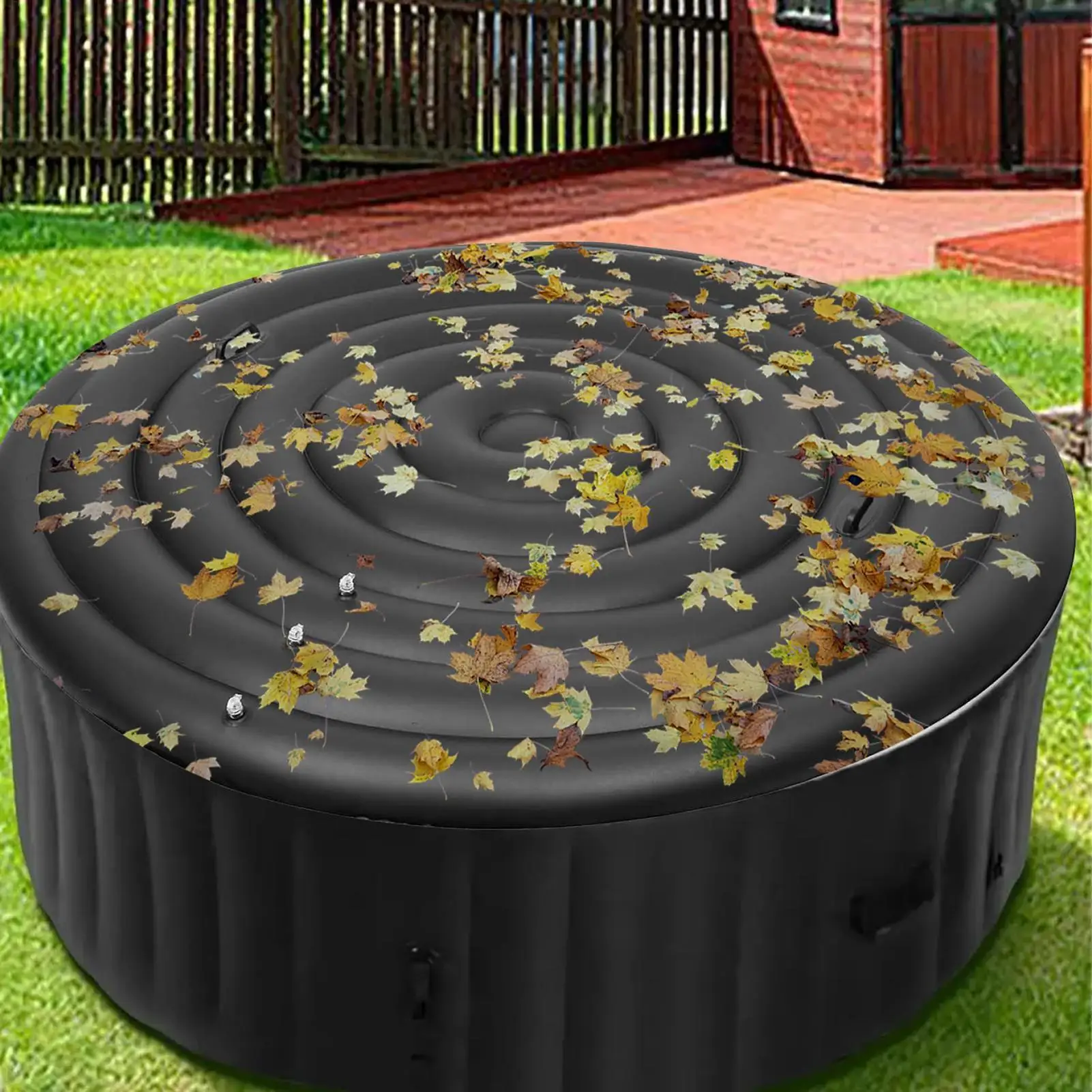 Inflatable Hot Tub Cover 3 sizes adjustable Thermal Spa Pool Lid Energy Saving Outdoor Windproof Rain Overflow Thermal Cover