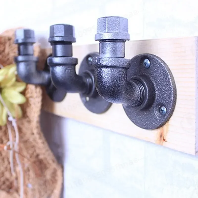Wrought Iron Decorative Wall Hooks Heavy Duty Metal Hangers for Clothes Kitchen Bathroom Toilet Door Back Hanging Storage