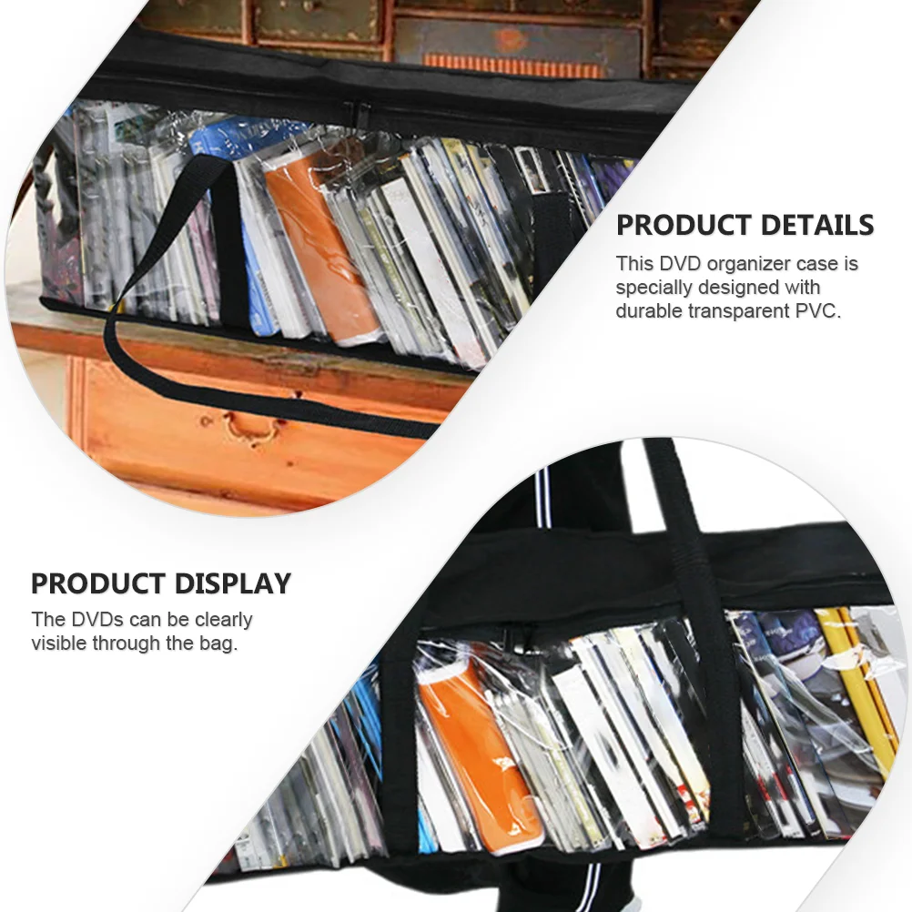   Сумка для хранения Книжная полка Сумка DVD-органайзер It Can Move Сумки Чехол для переноски компакт-диска Черный