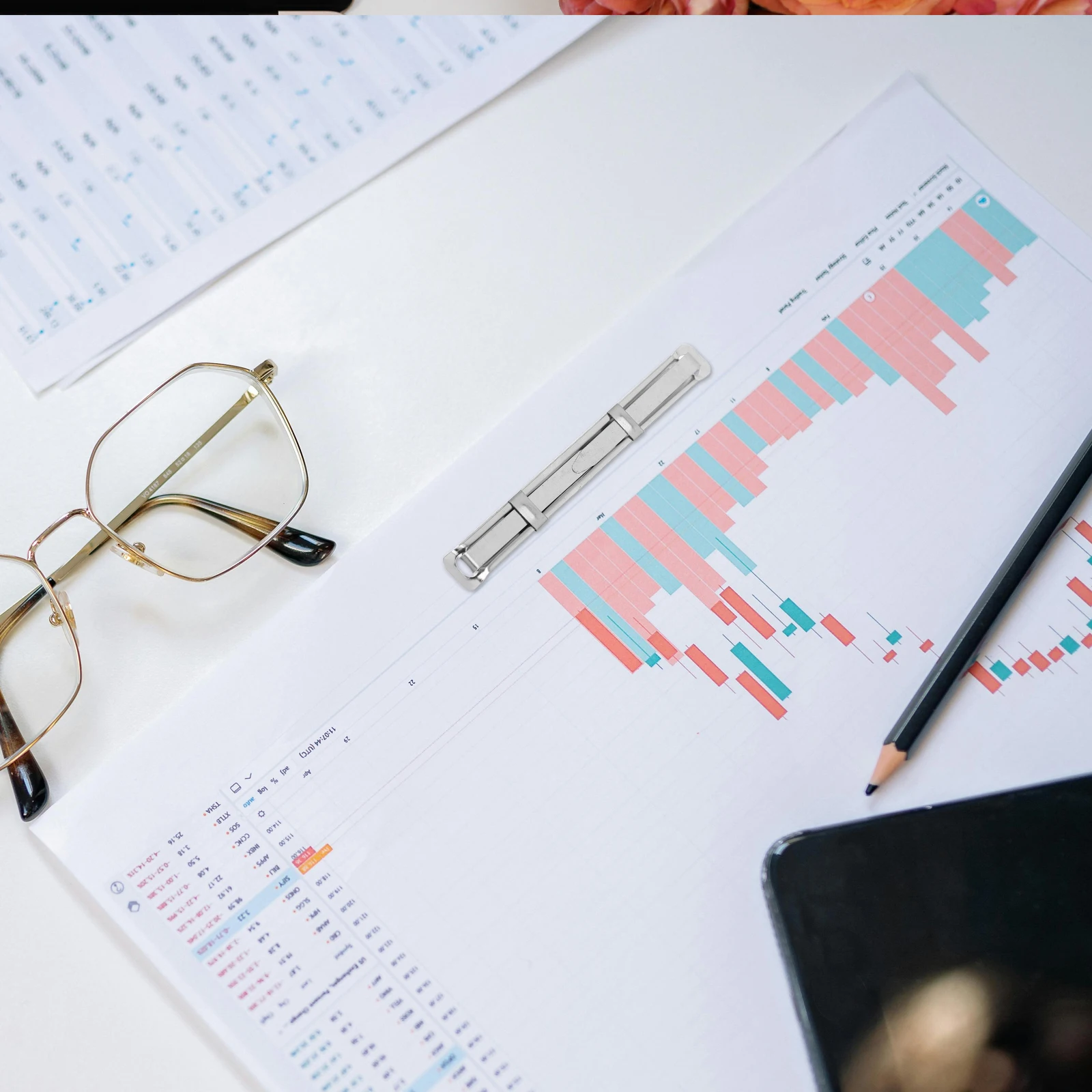 

Metal Binding Clips 45 Sets Office Supplies Desk Paper Binder Wire Clamps Hole Book Notebook Organizing Management