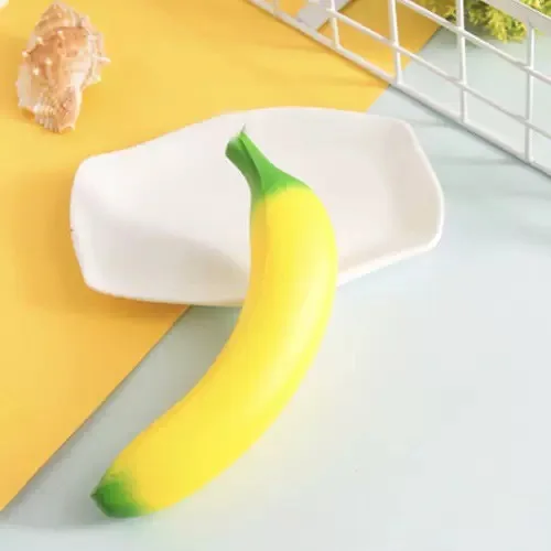 Squishy Banane Stressabbau-Geschenk Niedliche Quetschbare Schreibtisch-Deko zur Angstlinderung Flauschige Langsam Zurückfedernde Squishies Wohndekoration – Detail 4