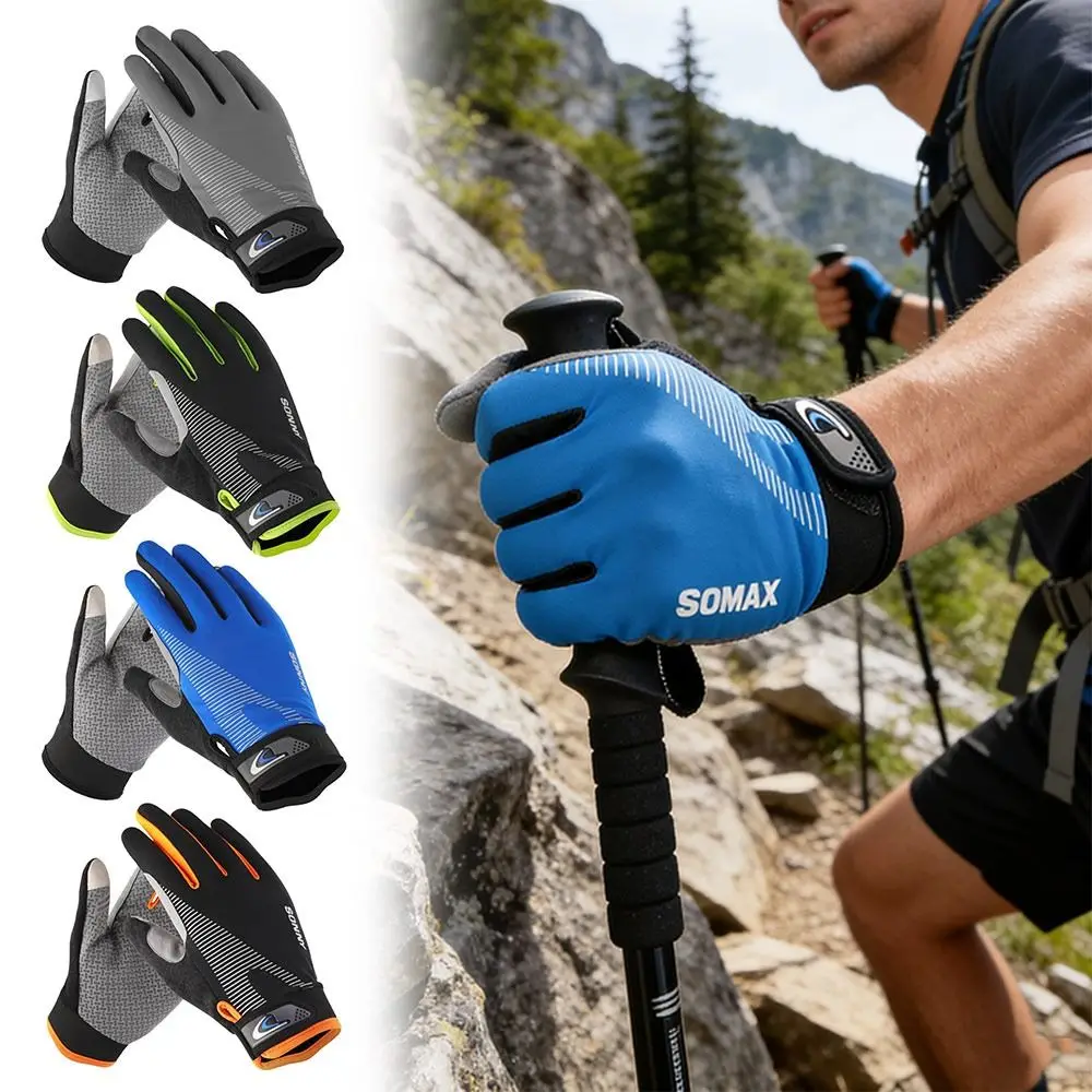 

Anti-slip Fishing Gloves Touch Screen Full Finger Cycling Gloves Protect Hand Wear-resistant Gym Training Gloves