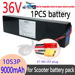 10S3P 36V 9000mAh 36V lithium battery pack 18650 lithium battery suitable for Xiaomi M365 electric scooter battery XT60 JST plug