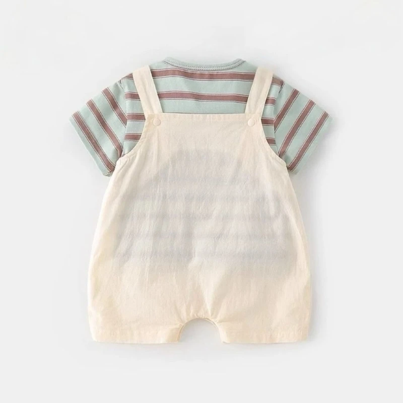 Fashion Forward Corduroy Jumpsuit Infant 0-2 Years Summer Wear Gentle Fabric 425F