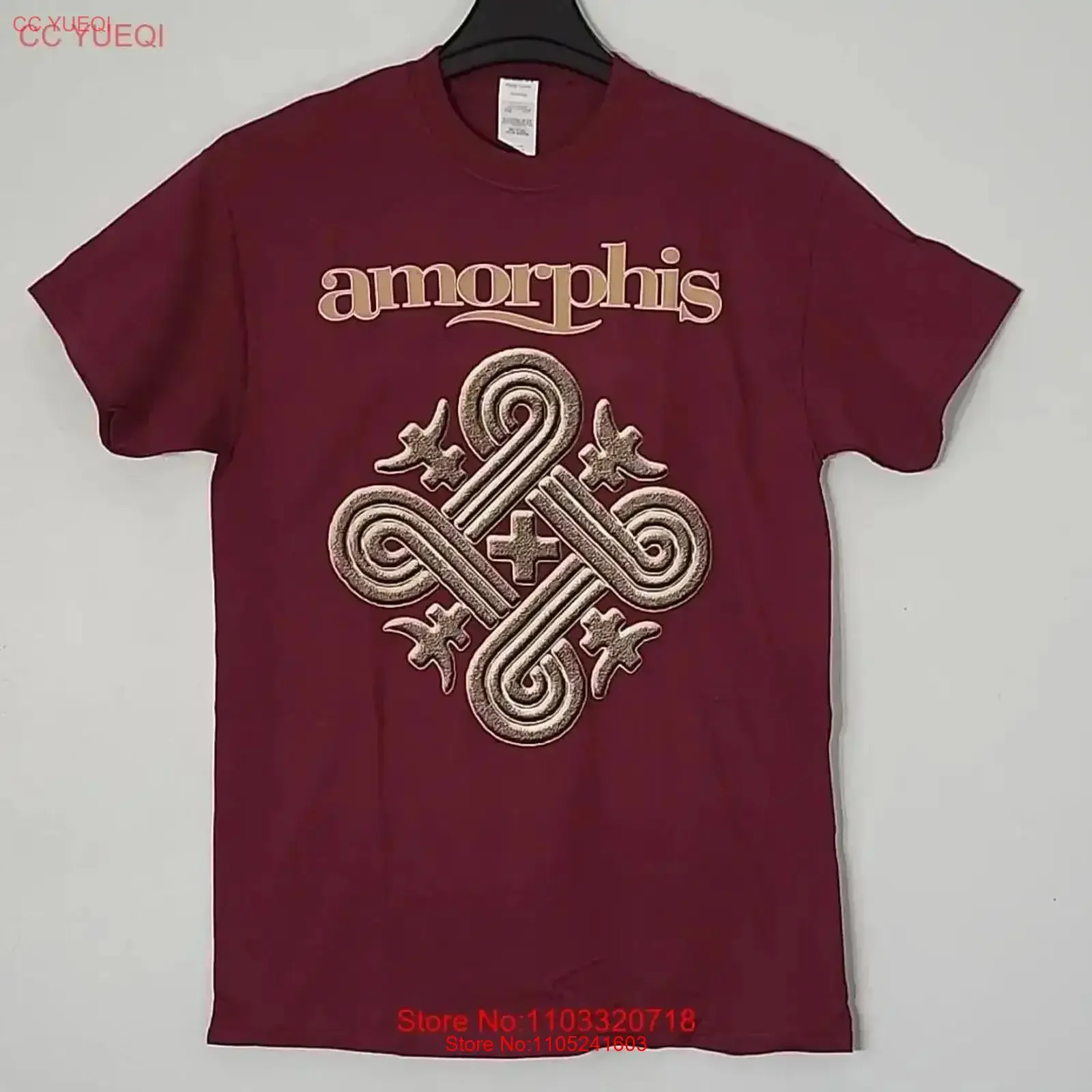 AMORPHIS Red Cloud Diamond M MEDIUM Official T Shirt Black Mens Band Logo vintage Washed Versatile Comfortable Breathable