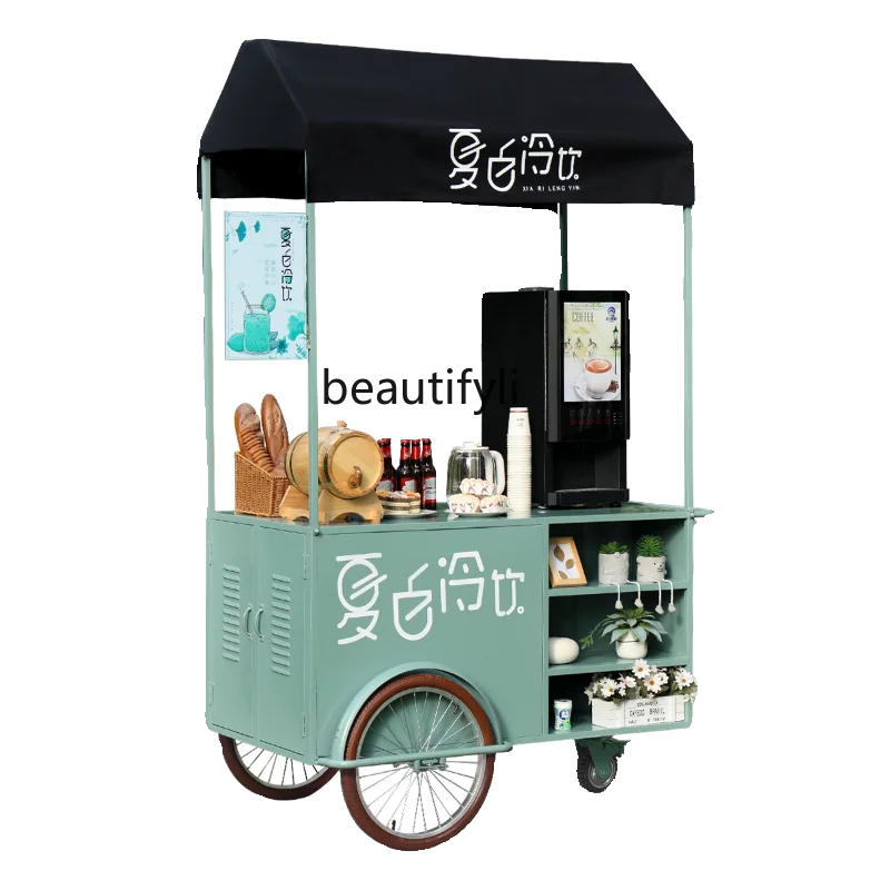 Movable float stall creative mobile food truck night market stall truck snack truck