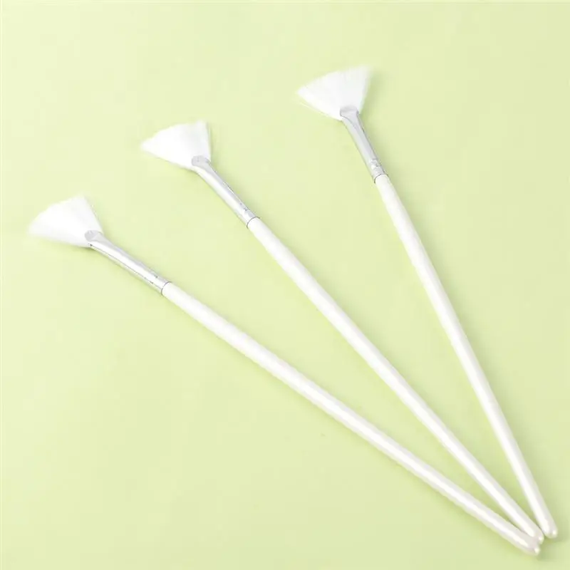 3pcs Makeup Scalloped Face Scalloped Long Handle Mini Mini Mini Scrub Brush Shape Makeup Brush Professional Skin Care Face