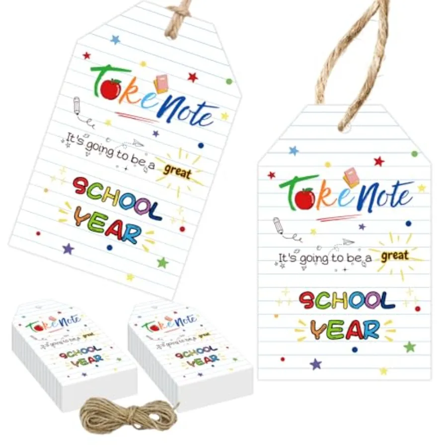 50 Etiquetas de Regalo de Regreso a Clases con Cuerda, Etiquetas de Papel para el Primer Día de Clases, Idea de Regalo para Maestros, Será una Gran Experiencia