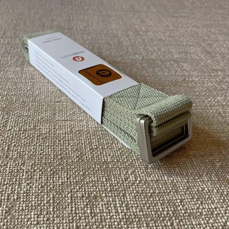 244 x 3,8 cm Yoga-Gurt, langlebige Baumwolle, verstellbar, für Yoga, Pilates, Tanz, Dehnungsgürtel, Fitness-Übungsgeräte – Detail 9
