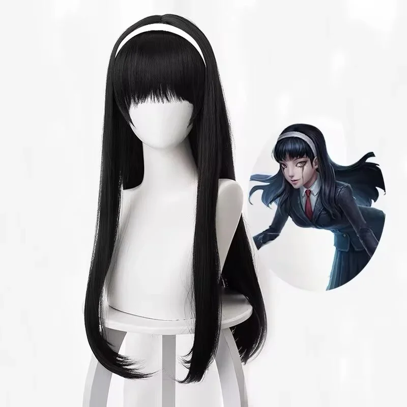 Kawakami Tomie Cosplay Identity V Yidhra Long Straight Black Cosplay Wig Anime