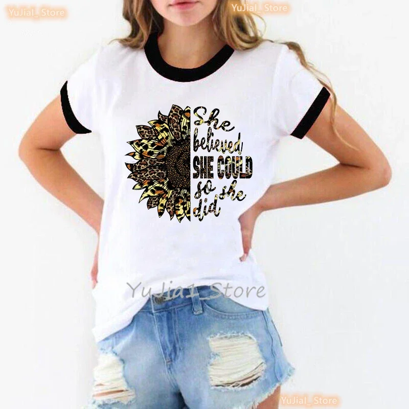 Leopard Good Vibes Only Letter Printed T Shirt Girls White Pink Casual Tshirt Women Harajuku Shirt Summer Tops Tee Shirt