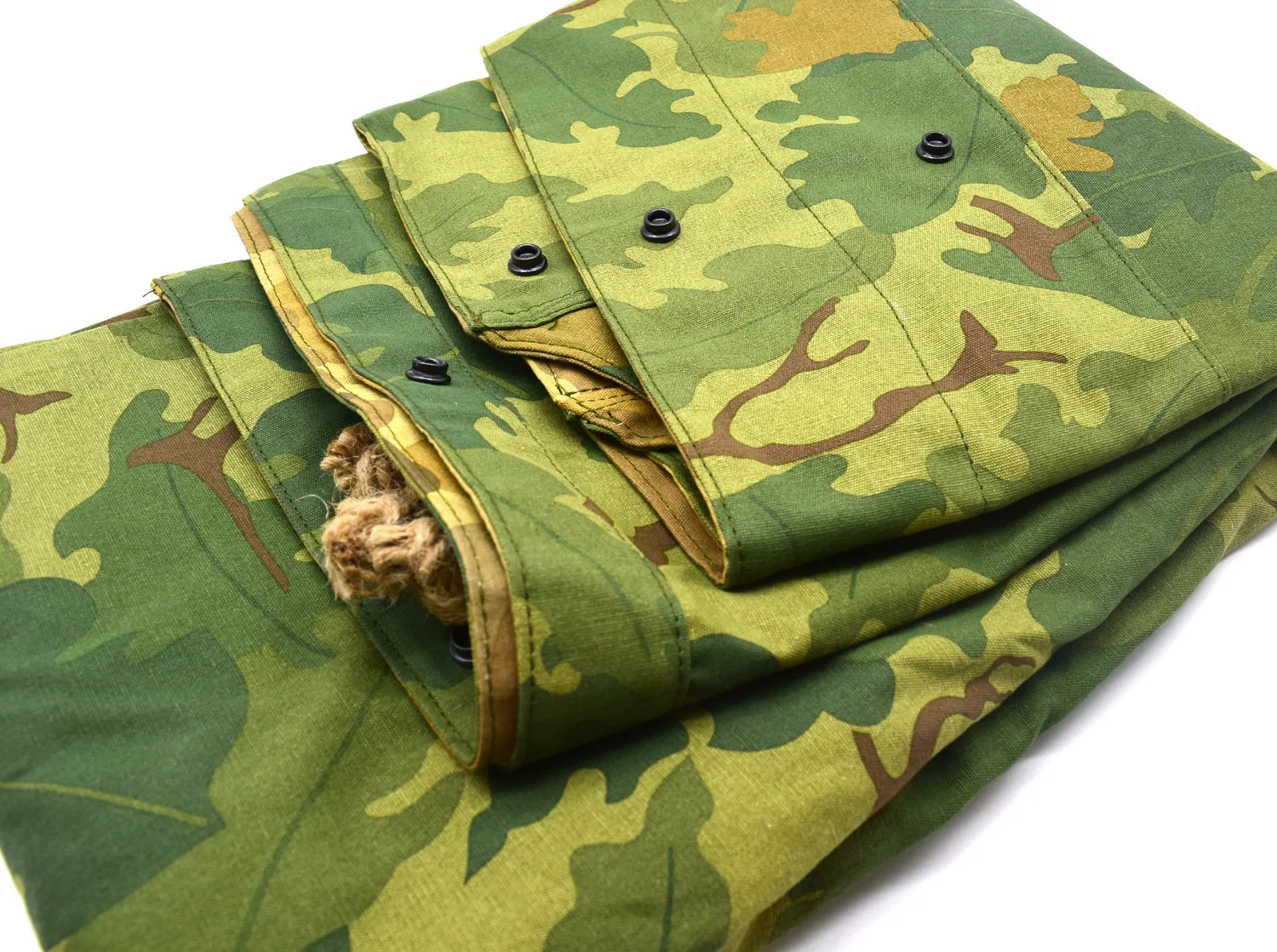 COSPLAY REVERSIBLE Military Vietnam War US M1 Mitchell Camouflage Half shelter Tent Outdoor