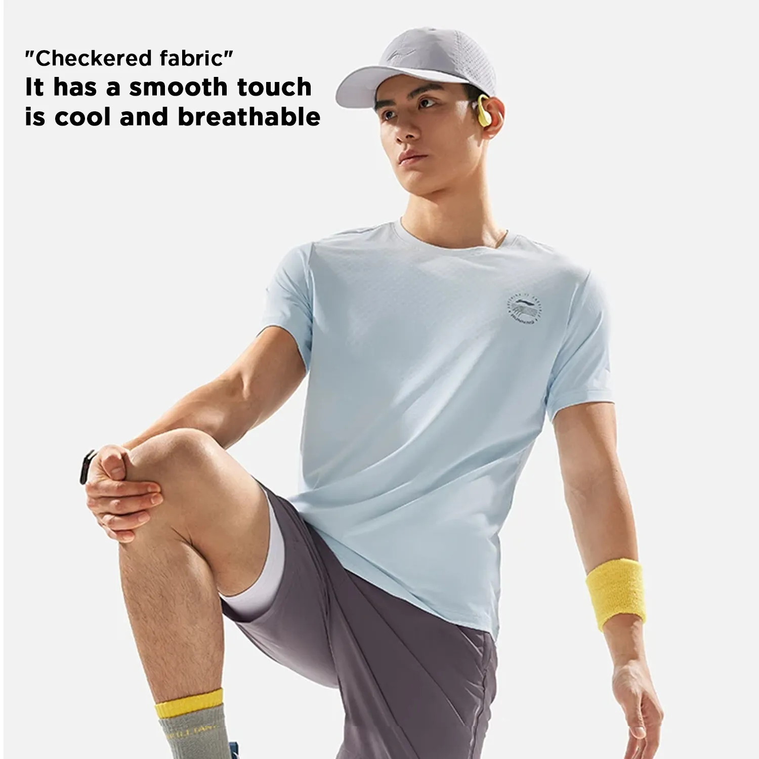 LI-NING Men's Running Shirt Pro Quick-Dry T-Shirt Moisture-Wicking Breathable Summer Performance Top ATSV083
