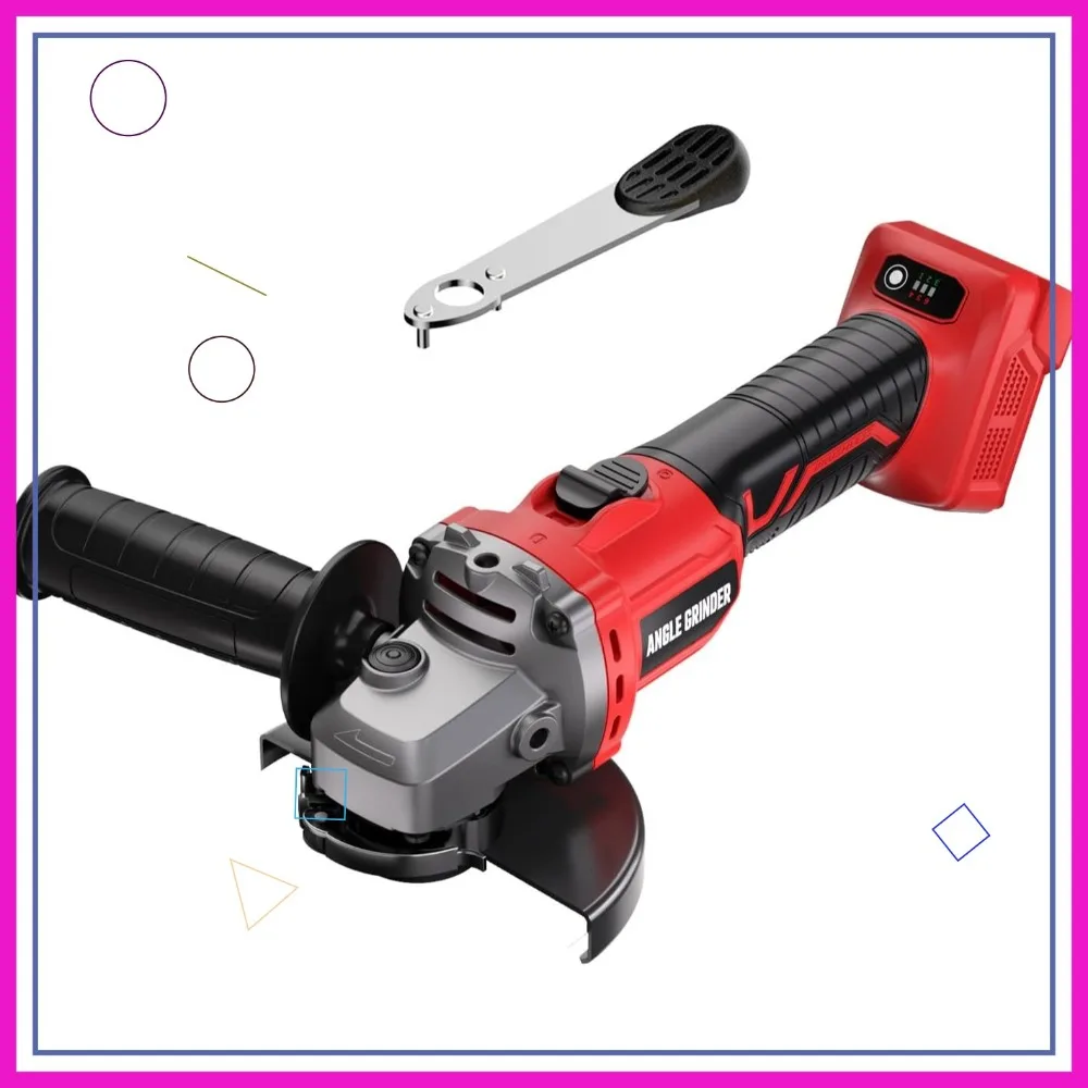 

Аккумуляторная угловая шлифмашина 4-1/2 дюйма, 18В, 6-скоростная, бесщеточная, для резки, шлифовки и полировки