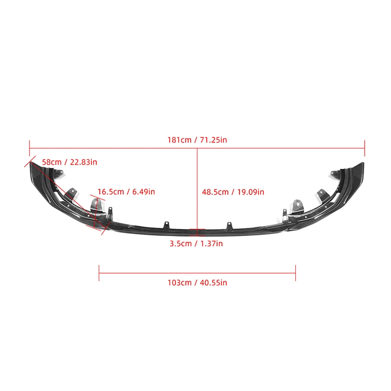 Dry Carbon Fiber MP Style Front Bumper Lip  For BMW 2 Series G42 Sports 2-door 2022+ G42 carbon fiber car bumper