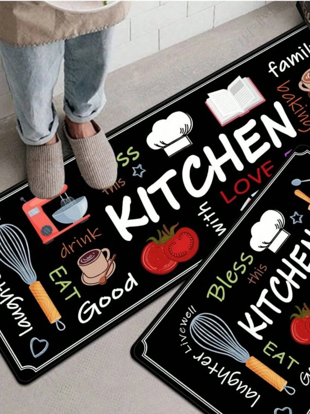 Kitchen Standing Mat Anti-Slip Durable Mat for Bathroom Doorway Kitchen Dining Room Carpet,Living Room Bedroom Home Decor Rug