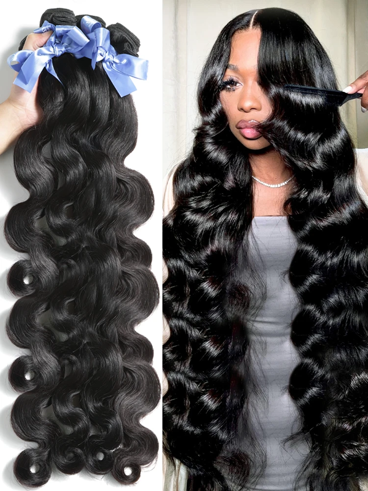 30 40 Inch Body Wave Human Hair Extensions Brazilian Bundles 100% Human Hair 1 2 3 4  Bundles Natural Hair Bundles Fast Shipping