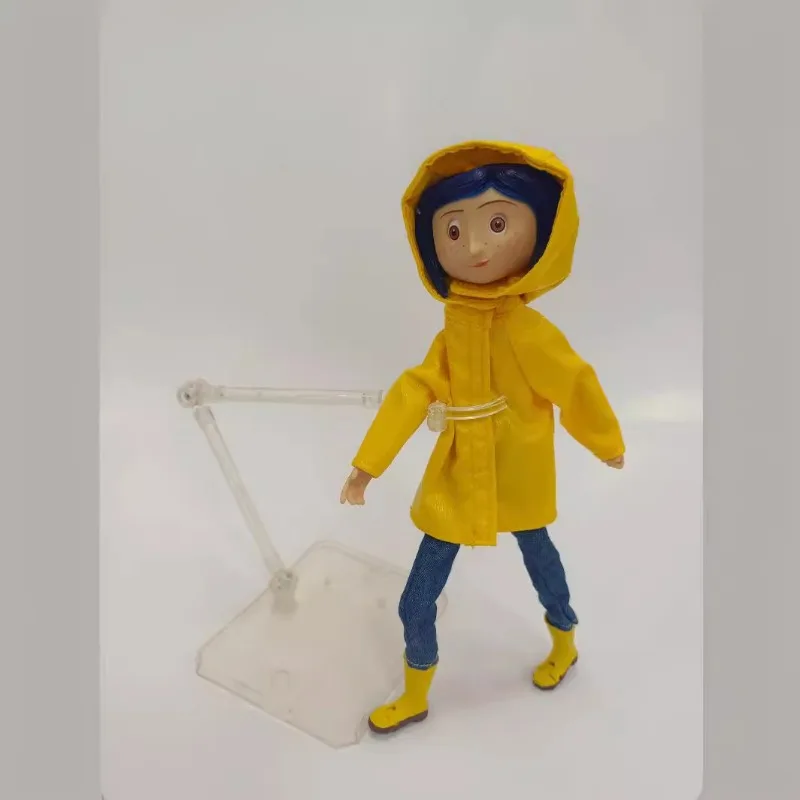 2026 New Anime Coraline Raincoat Version Kawaii Q Version Figure PVC Model Toys Doll Ornament Gifts view 5