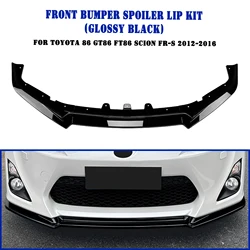 Front Bumper Spoiler Lip For Toyota GT 86 GT86 FT86 Scion FR-S 2012-2016 Lower Splitter