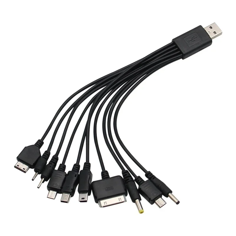 1-12pcs Universal USB To Multi Plug Cell Phone Charger Cable 10 to 1 USB Cable For Samsung Xiaomi Huawei OPPO Vivo Charger Cable view 2