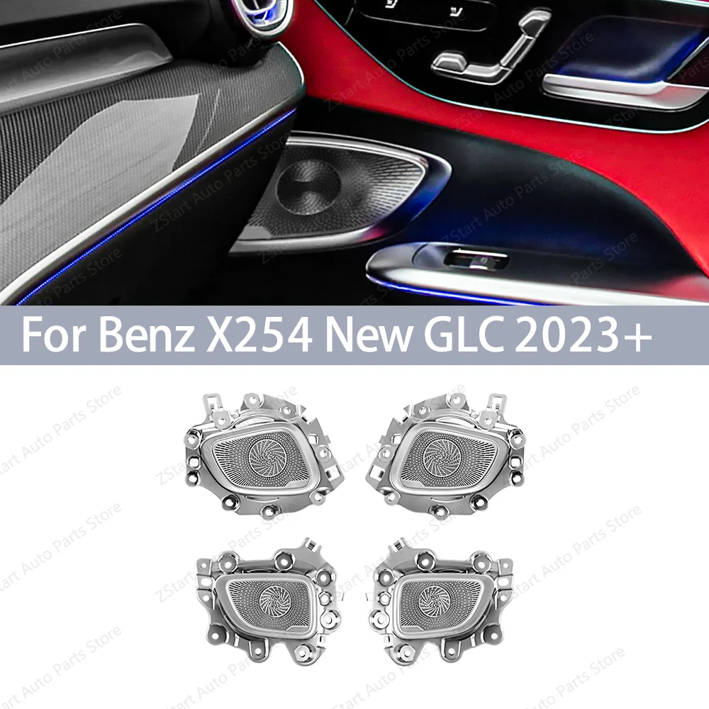 Capa de alto-falante sem luz para mercedes benz classe c w206 c200 c220 c260 c300 glc x254 capa de áudio do carro um pilar porta acessórios do carro
