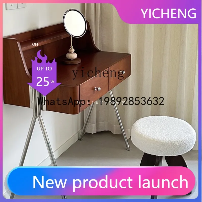 

Dressing Table Bedroom Storage Rack Small Multi-Functional Makeup Table Stainless Steel Storage Rack