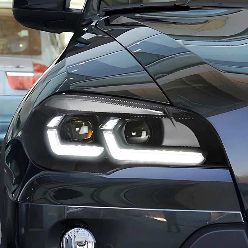 For BMW X5 E70 2007-2013 Upgrade 2023 Style Headlights Assembly Auto LED DRL Projector Lens Car Accessories Tool Plug and Play