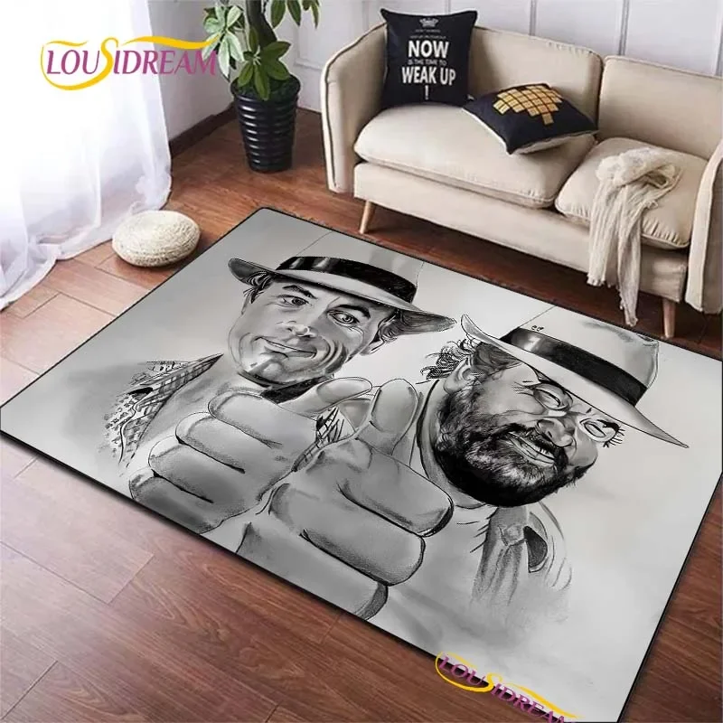 Bud Spencer & Terence Hill Area Rug Living Room Bedroom Decorat Yoga Carpet Kitchen Un-slip Floor Mat photography props Alfombra