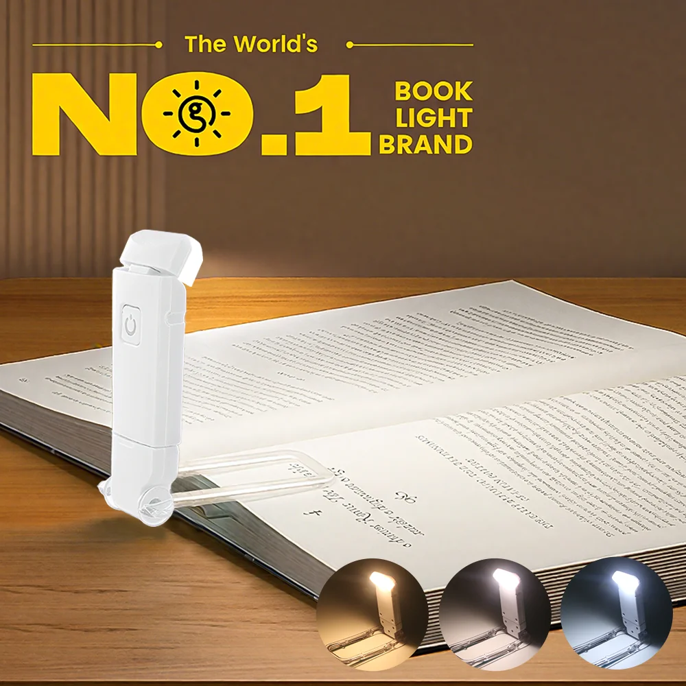 مصغرة LED كليب كتاب ضوء أضواء القراءة المحمولة USB قابلة للشحن حماية العين ليلة مصباح لمبة مكتب المرجعية قراءة كتاب مصابيح