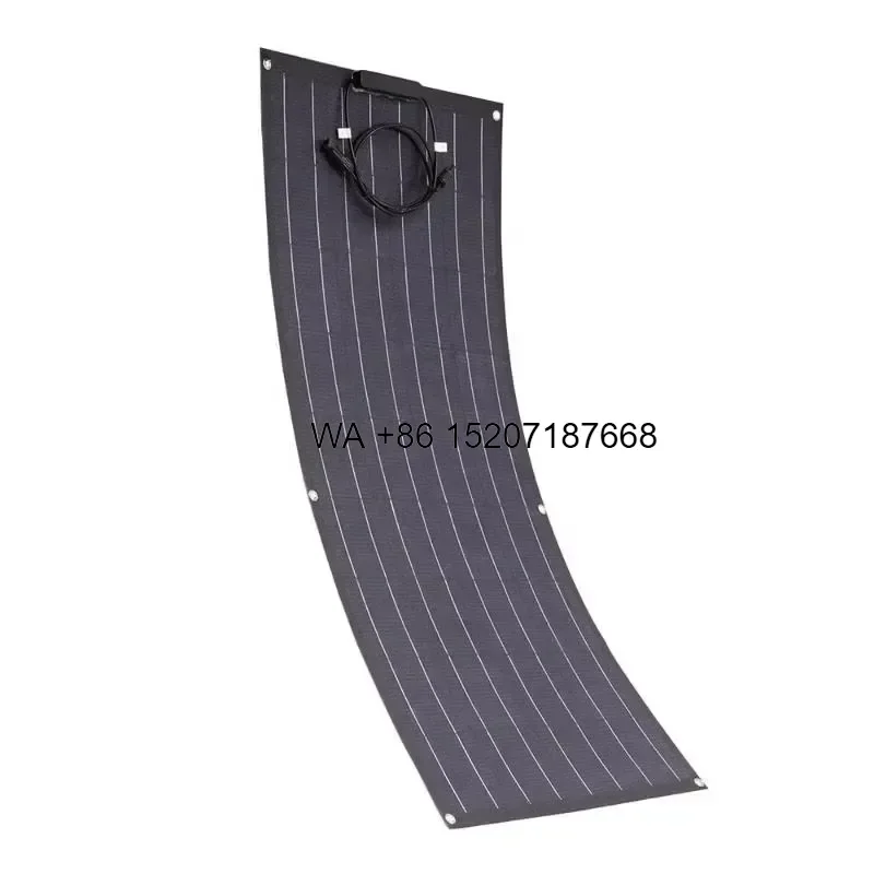 Wmwmnu Customized 430W Flexible Solar Panel 182x182mm Monocrystalline Cell for RV Roof Balcony Camping