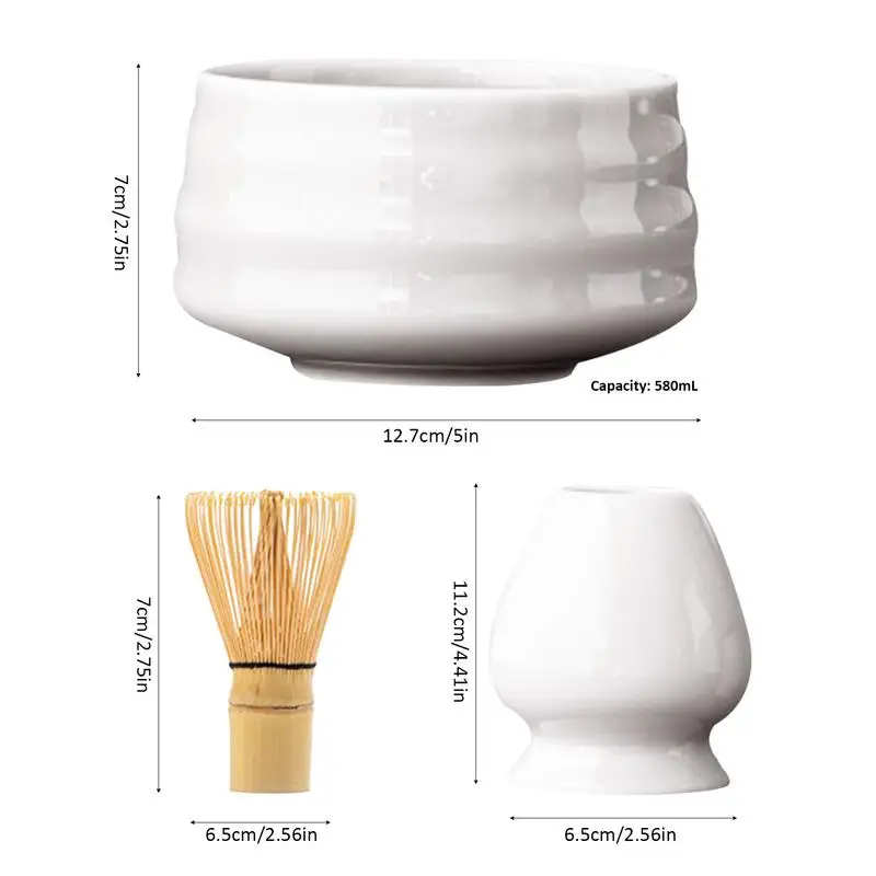 Kit Matcha, juego de cuencos de té Matcha, 4 Uds., accesorios Matcha tradicionales para principiantes, Kit de fabricación Matcha delicioso