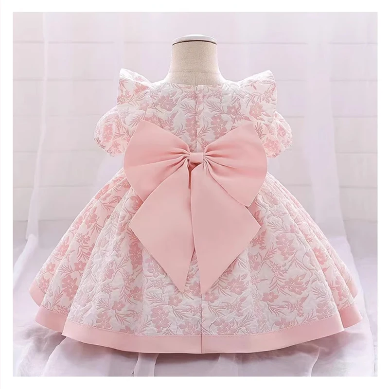 0.5m/1m/2m Pink Flower Three-dimensional Relief Jacquard Fabric For Princess Dress, Children's Clothing, Handmade DIY Fabrics - view 6