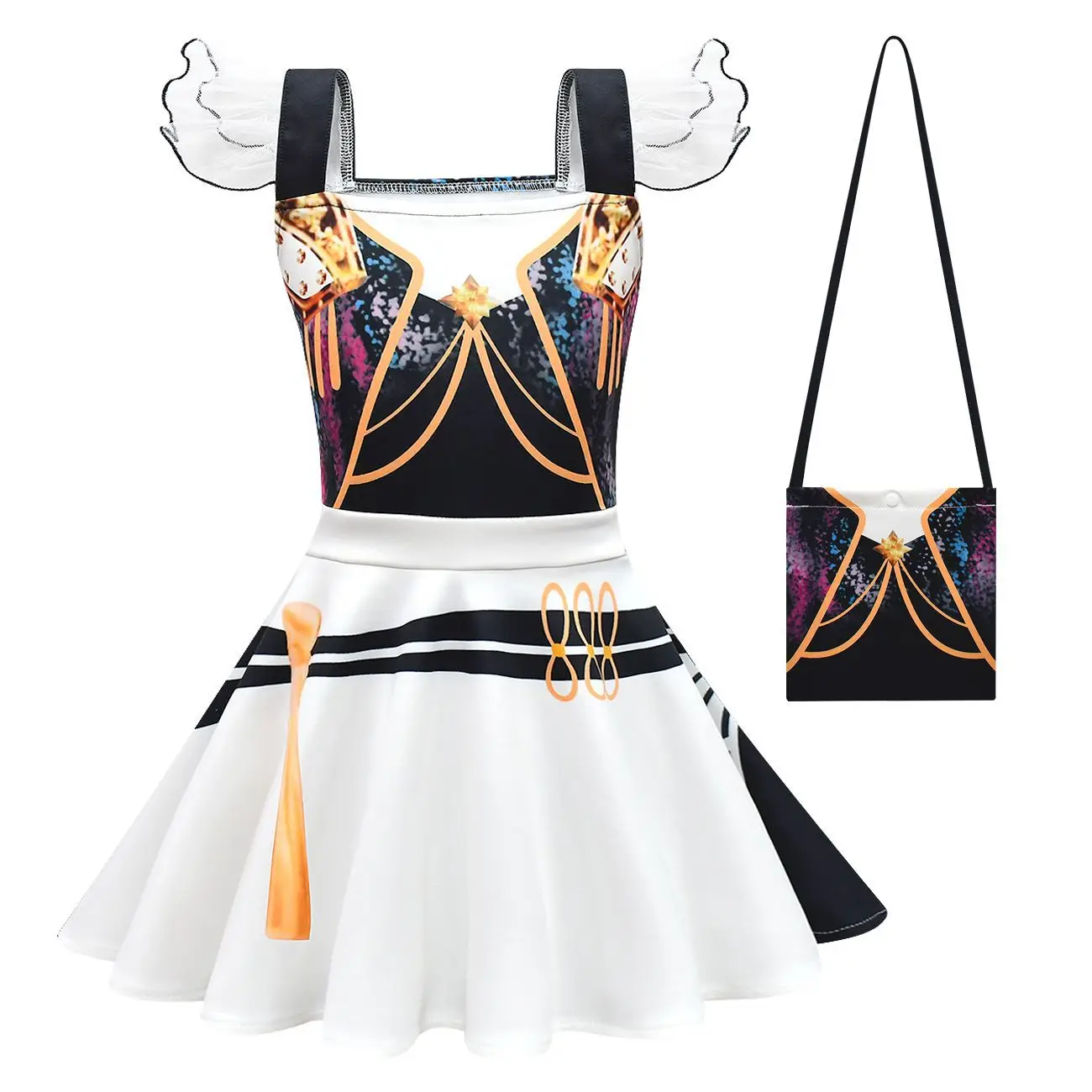 

KPop Demon Hunters Cartoon Kids Cosplay Costume Fashion Girls Idol Rumi Mira Anime Dress For Halloween Carnival Party Clothes