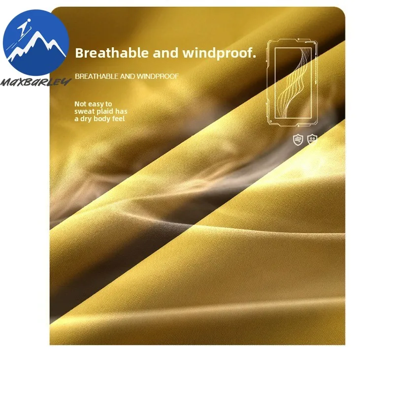 Maxbarley Hiking Waterproof Jacket Men 2025 New Spring Autumn Fashion Windproof Windbreaker Casual Removable Hooded Outerwear