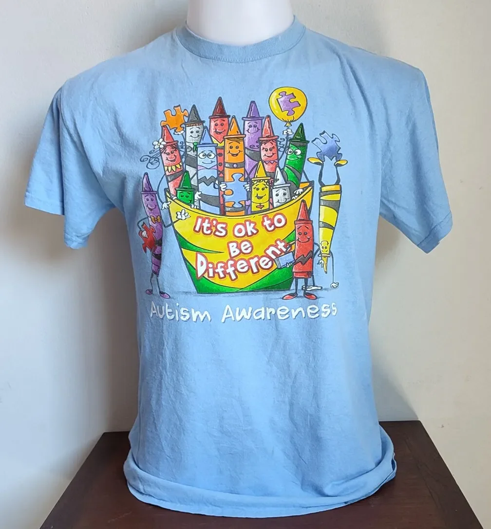 Autism Awareness T Shirt Size Medium Blue Used Condition 158