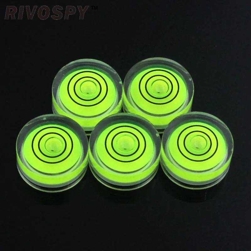 Manufacturer Direct Sales Dia 20mm Circular Plastic Acrylic Mini Small Nivel Bubble Universal Horizontal Level Bead Blister 5PCS