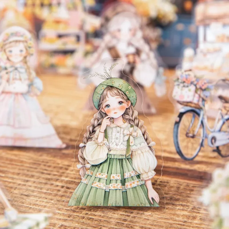 30Pieces Decoration Sticker Rustic Life Cold Dawn Cherry Stationery Blossom Stickers Forest Road Landscaping Handbook 120*95mm